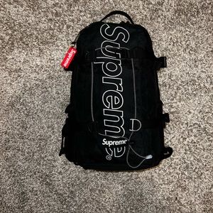 Black supreme back pack great condition